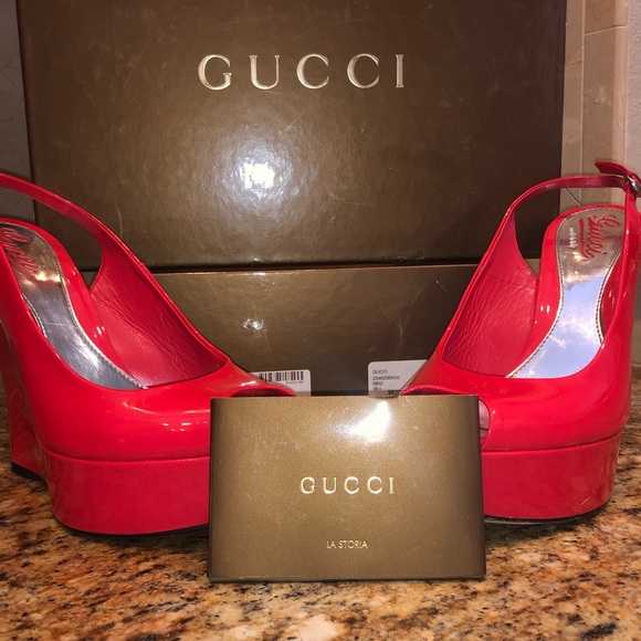 Gucci Vitello Vernice soft new corallo size 38 - Picture 3 of 7